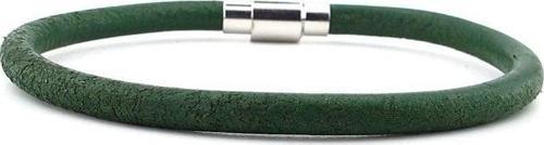 YEŞİL RENK ORJİNAL ESKİTME DERİ METAL KLİPS ERKEK BİLEKLİK M025F