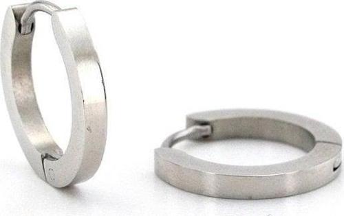 GÜMÜŞ RENK 16mm HALKA PASLANMAZ ÇELİK ERKEK KÜPE E973