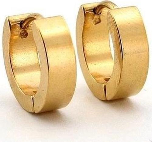 HALKA SARI RENK PASLANMAZ ÇELİK ERKEK KÜPE E471