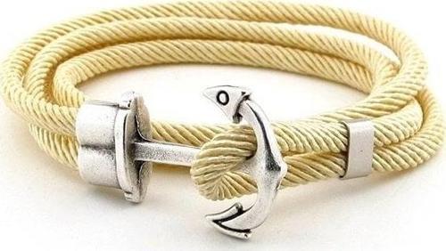 KREM RENGİ SARMA BÜYÜK ÇAPALI ERKEK BİLEKLİK BT408
