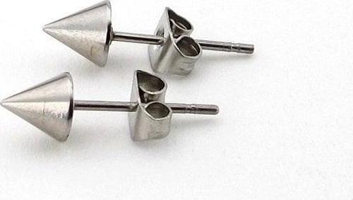 SİVRİ UÇLU GÜMÜŞ RENKTE KÜPE E204