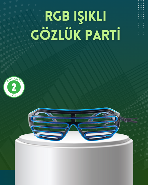 ASTRALTECH Işıklı LED Gözlük Parti Konser ve Etkinlik Aksesuarı