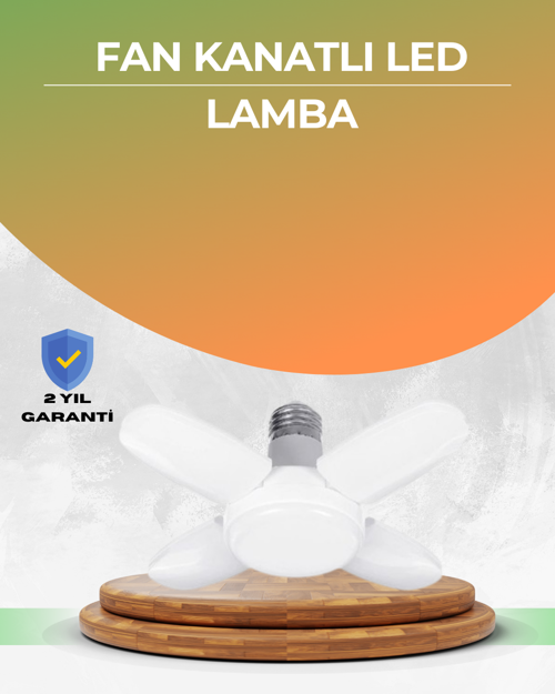 ASTRALTECH Tasarruflu Pervane LED Ampül 4 Kollu 60 Watt Geniş Alan Aydınlatma