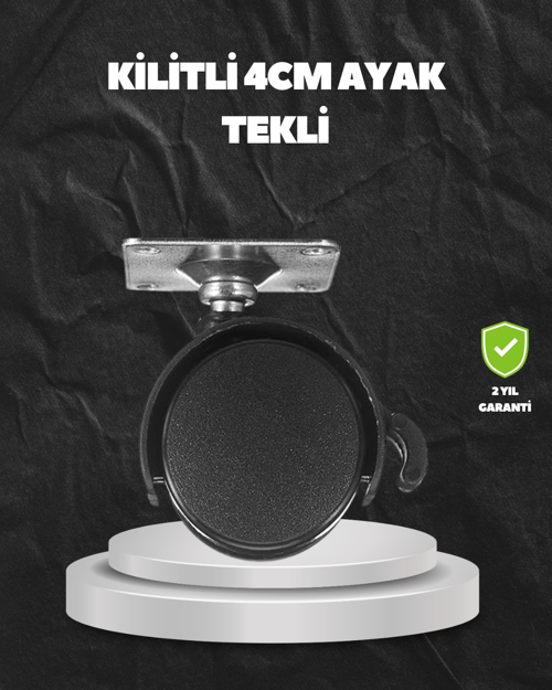 ASTRALTECH Kilitli 4 cm Evrensel Tekerlek Ayak Tek Adet
