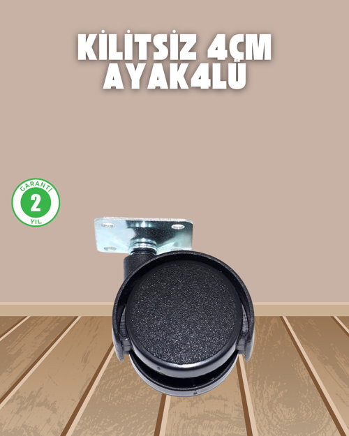 ASTRALTECH Sehpa ve Ekipmanlar İçin Kilitsiz 4 cm Ayak 4’lü