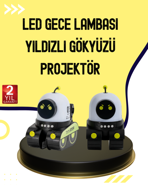 ASTRALTECH Otomatik Döner Slaytlı Üç Parlaklık Ayarlı Projektör Lamba