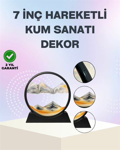 ASTRALTECH Zihin Açıcı Kum Manzarası – 3D Dinamik Kum Tablosu, Dekoratif, Dönüştükçe Yenilenen Sakinleştirici Sanat Eseri