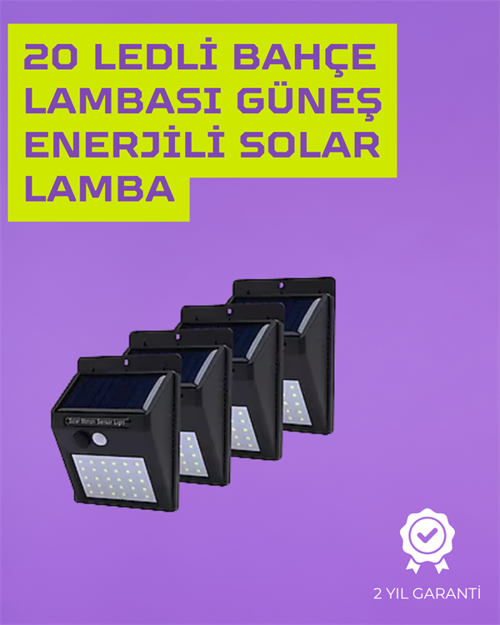 ASTRALTECH Güneş Enerjili Akıllı Duvar Lambası | PIR Sensörlü, Otomatik Aydınlatma, Dış Mekan İçin
