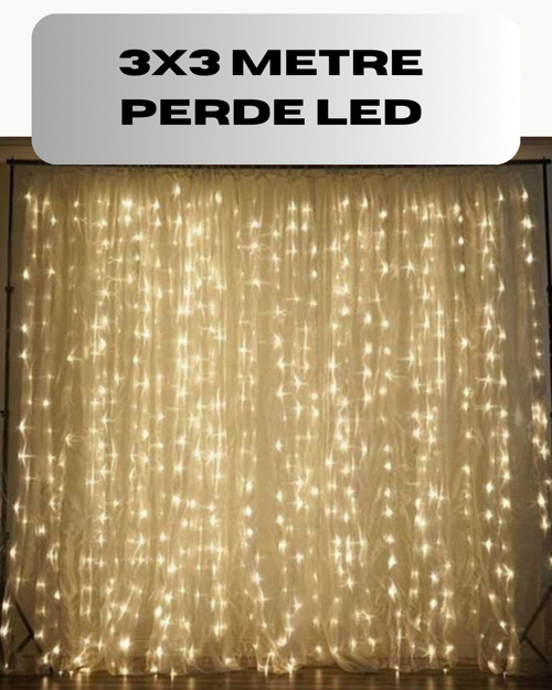 ASTRALTECH 3x3 Perde LED Işık Şelale Model Özel Gün Dekoratif Aydınlatma