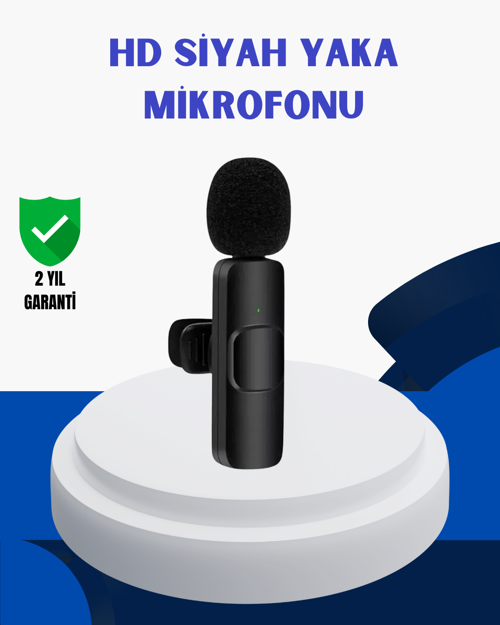 ASTRALTECH iPhone İçin Çift Mikrofonlu Telsiz Yaka Mikrofonu 360 Derece HD Ses