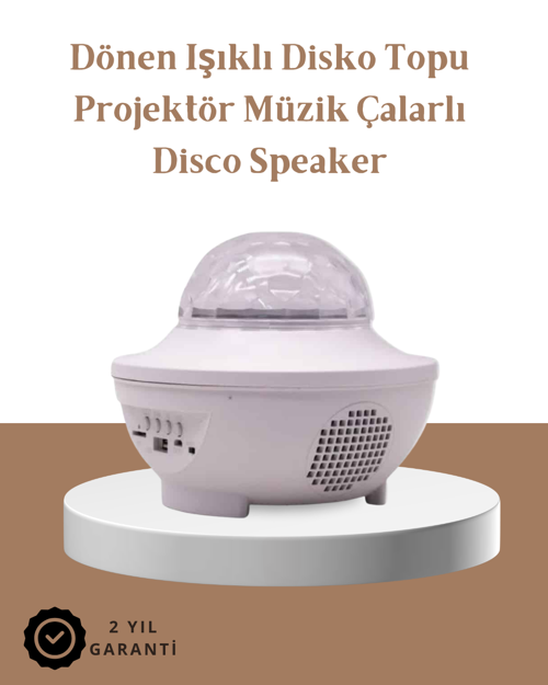 ASTRALTECH Müzik Ritimli Işık Değişimi & Dönen Dalga Efekti – Galaxy Projektör