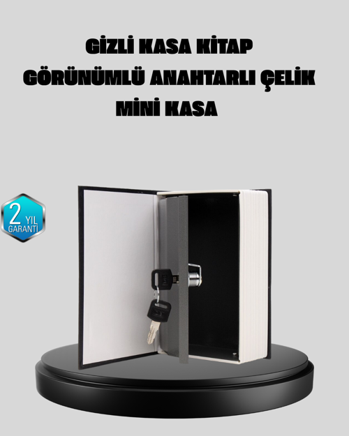 ASTRALTECH Anahtarlı Gizli Kitap Kasa – Metal İç Yapı, Kamuflajlı Sözlük Tasarım
