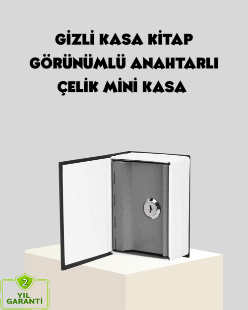 ASTRALTECH Sözlük Görünümlü Gizli Kitap Kasa – Anahtarlı Metal İç Kasa, Kompakt Boyut, Şık ve Güvenli Tasarım