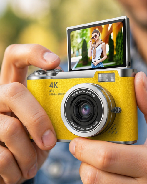 ASTRALTECH Yüksek Çözünürlüklü 48 MP Kamera 4K Video Çekim Selfie Vlog Fotoğraf Makinesi