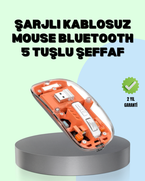 ASTRALTECH Şarjlı Ergonomik Fare – 1600 DPI, Sessiz Tıklama Özellikli