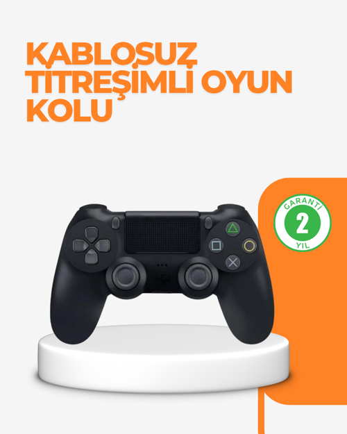 ASTRALTECH PS4 Uyumlu Kablosuz Oyun Kolu – Titreşimli, Şarjlı ve Ergonomik