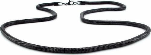 Siyah Çelik 4.2 mm Kalınlık 65cm Uzunluk Zincir Erkek Kolye Q0738