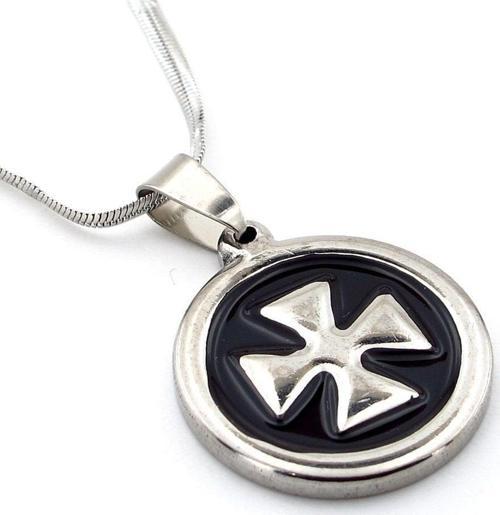 Tapınak Şovalye Haç Templar Cross Çelik Erkek Kolye Zincir Q0687