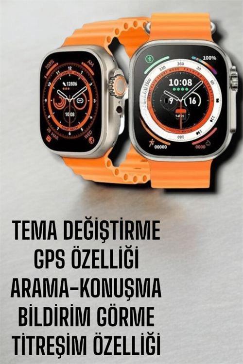 ASTRALTECH Suya ve Toza Dayanıklı 45 MM Akıllı Saat Bildirim ve Cevapsız Çağrı Görüntüleme