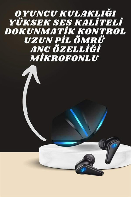 ASTRALTECH 7 Kordonlu Akıllı Saat Ve Oyuncu Kulaklığı ANC Özelliği Kulak İçi Mikrofonlu Sesli Görüşme
