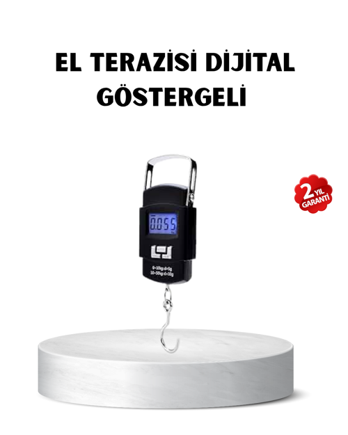 ASTRALTECH Portatif Dijital El Kantarı – Bavul, Kargo ve Paket Tartı Cihazı 50 Kg