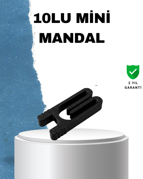 ASTRALTECH Tekrar Kullanılabilir Poşet Mandalı Siyah 10 Adet
