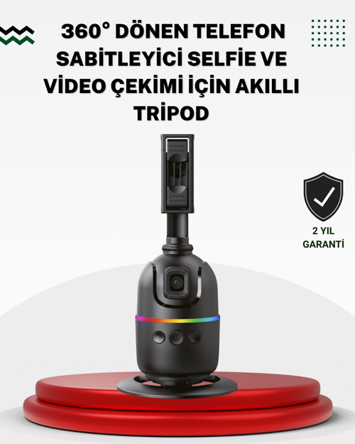 ASTRALTECH Sosyal Medya İçerikleri İçin Otomatik Yüz Takipli 360° Döner Gimbal Stand