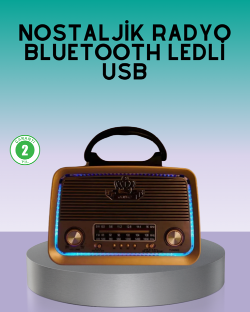 ASTRALTECH Bluetooth Özellikli Nostalji Radyo 3 Bant FM AM SW