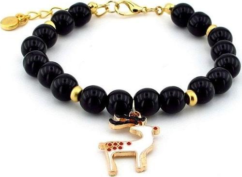 BEYAZ GEYİK YILBAŞI YENİ YIL ONİKS DOĞAL TAŞ KADIN BİLEKLİK J0174