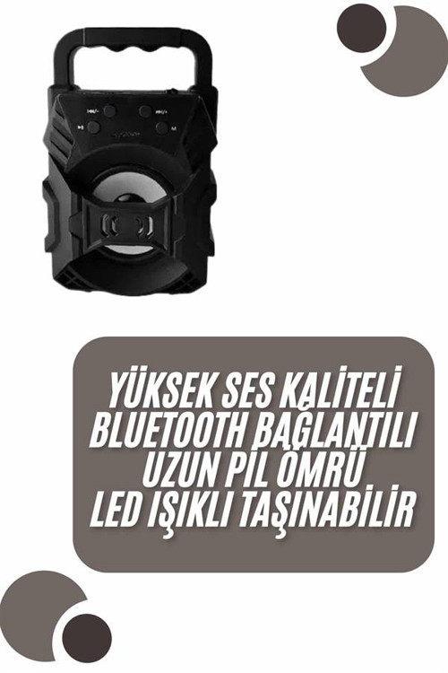 ASTRALTECH Kablosuz Bluetooth Hoparlör Ses Bombası RGB Işıklı Taşınabilir Yüksek Ses Kaliteli