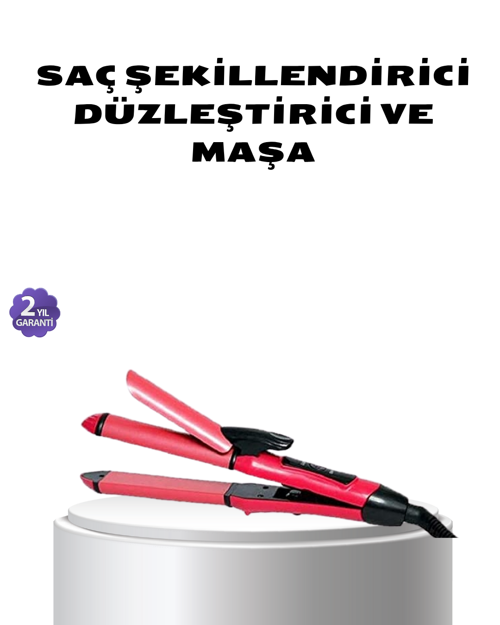 ASTRALTECH Dereceli Seramik Saç Düzleştirici – 5 Isı Seviyesi, 200°C Maksimum Sıcaklık