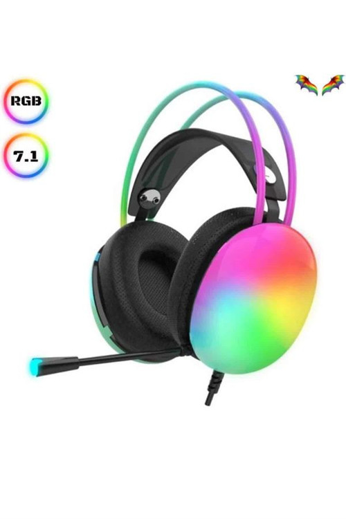 ASTRALTECH Kablosuz Bluetooth Kulaklık RGB Işıklı Kulak Üstü 5.3 Bluetooth Bağlantılı