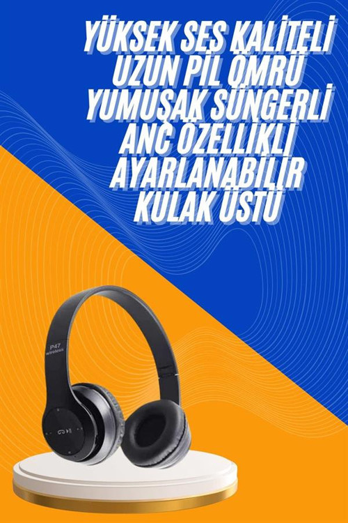 ASTRALTECH Wireless 5.0 Bluetooth Kablosuz Kulaklık ANC Özellikli Kulak Üstü Ayarlanabilir