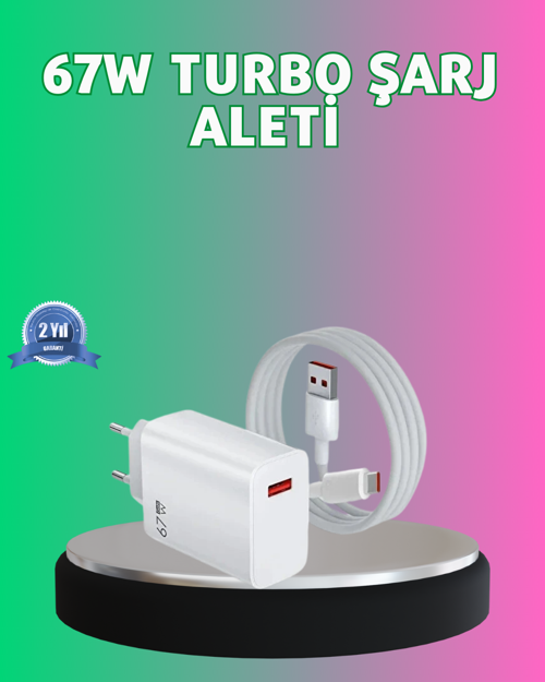 ASTRALTECH 67 Watt Güçlü Turbo Şarj Aleti Samsung Note 10 Note 20 Uyumlu