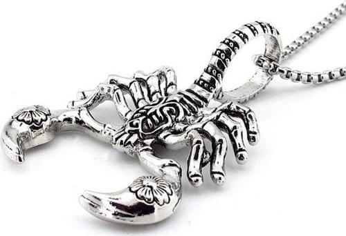 PASLANMAZ ÇELİK AKREP KRAL BURÇ ERKEK ÇELİK KOLYE ZİNCİR Q0553