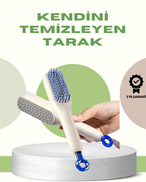 ASTRALTECH Anti-Statik Saç Tarağı – Kolay Temizlenebilir, Silikon Masaj Uçlu, Kompakt Boyut