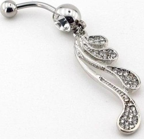 SALLANTILI ÇİÇEK DALI GÖBEK İÇİN PIERCING P250