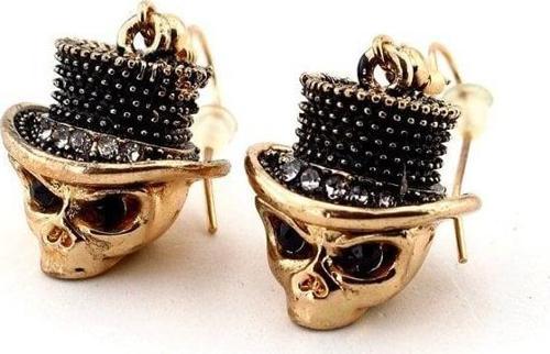 SALLANTILI KURUKAFA GOLD TONE KADIN KÜPE E210