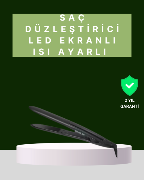 ASTRALTECH 2025 Isı Ayarlı Titanyum Kaplama Seramik Plakalı Saç Düzleştirici Dijital Ekranlı A Kalite