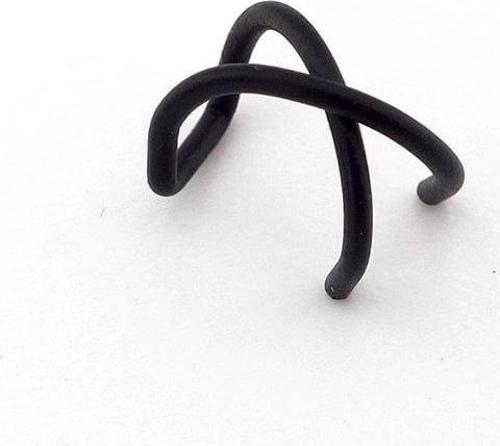 MAT SİYAH RENKLİ EARCUFF KULAK KELEPÇESİ ÇAPRAZ SARMAL EX083