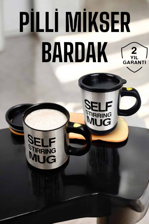 ASTRALTECH Mikser Kupa Yazılı Mug Bardak Karıştırma Özelliği
