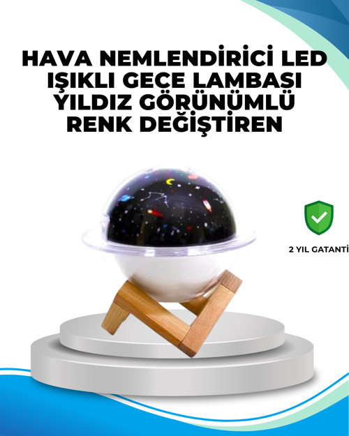 ASTRALTECH Gece lambası özellikli taşınabilir nemlendirici ve aromaterapi cihazı USB girişli