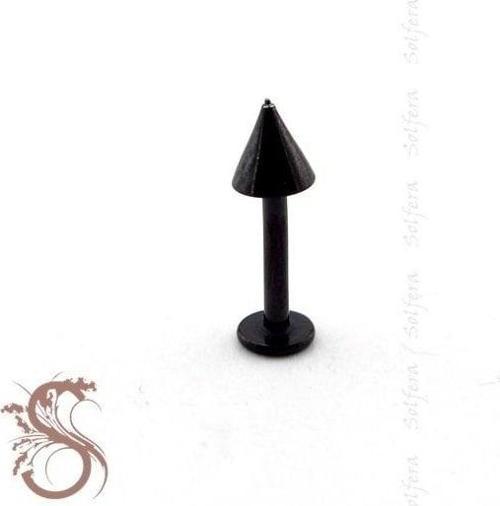 SİVRİ UÇLU VÜCUT PİERCİNG 13 MM SİYAH RENK ÇENE P342
