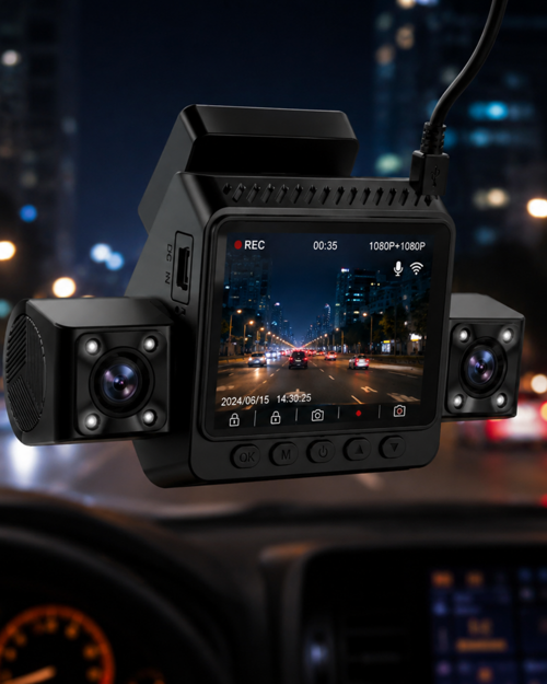 ASTRALTECH Araç İçi Güvenlik Kamerası 4 Lensli Full HD Kayıt Destekli Sistem
