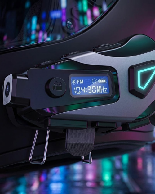 ASTRALTECH Motosiklet Kask Kulaklığı Bluetooth 5.3 Kamera ve FM Radyo Destekli