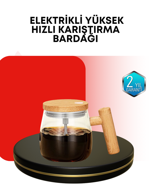 ASTRALTECH IP6 Su Geçirmez Şarjlı Kupa – 3D Karıştırma, Sabit Sıcaklık, 400 ml