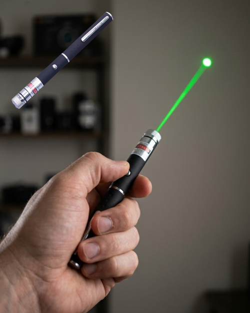 ASTRALTECH Yeşil Lazer Pointer Güçlü Işın Uzun Menzil ve Kompakt Tasarım