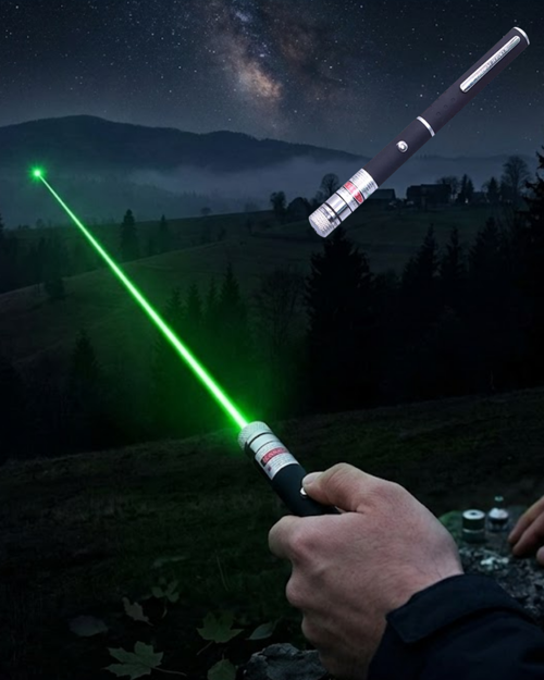 ASTRALTECH Yeşil Lazer Kalem Sunum ve Outdoor Kullanım İçin Güçlü Işın