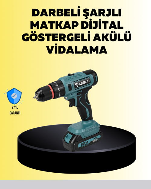ASTRALTECH Dijital Ekranlı Matkap Seti Çift Akülü