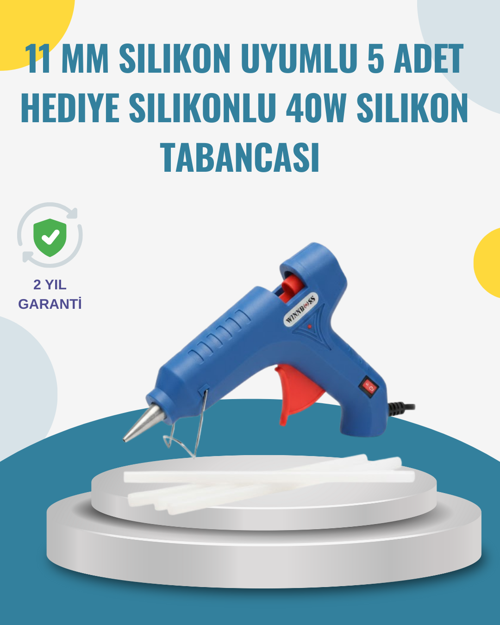 ASTRALTECH 5 Silikon Hediyeli 40W Sıcak Silikon Tabancası Pratik Güçlü Kullanım